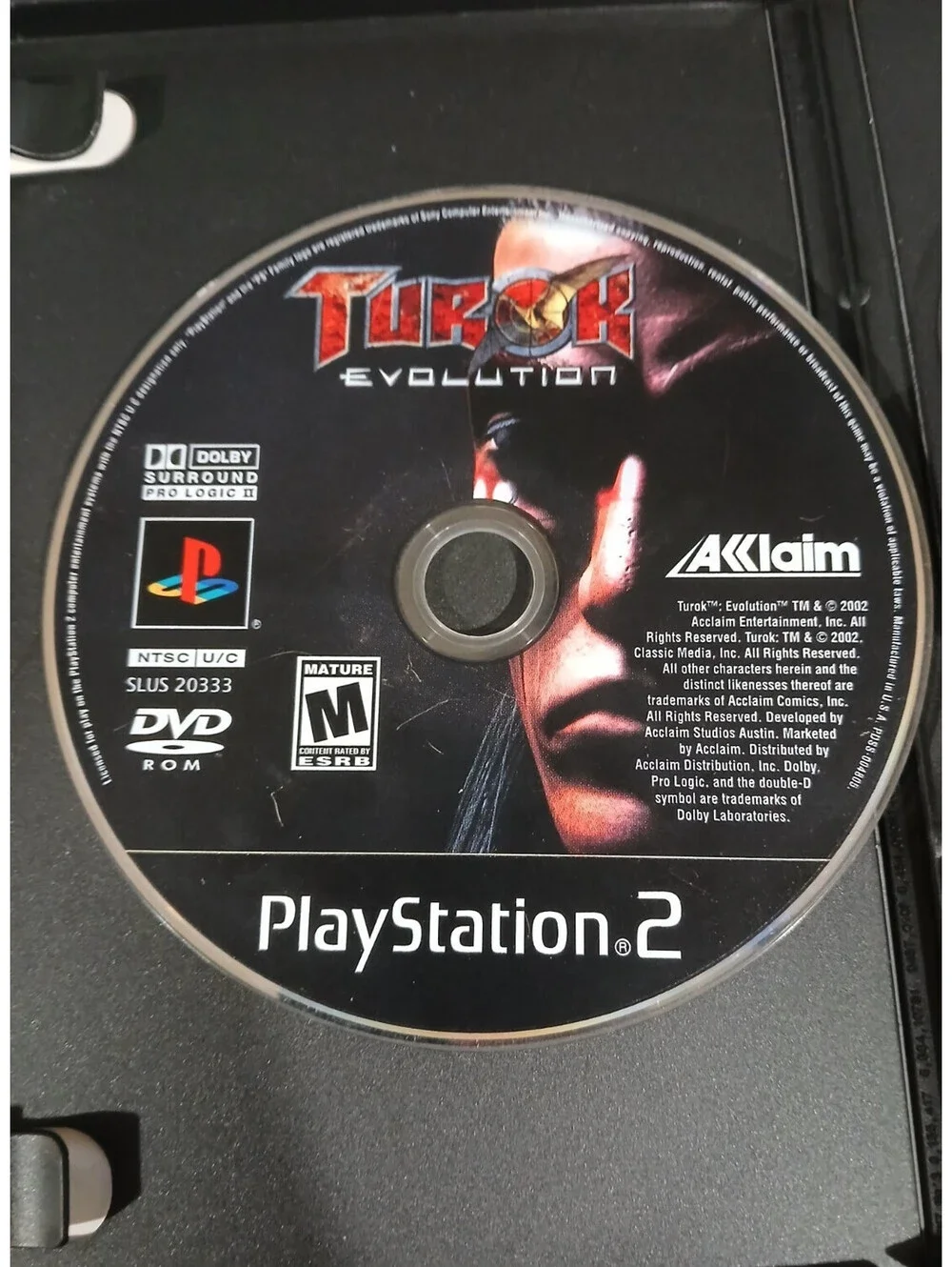 Turok: Evolution (Sony PlayStation 2, 2002) Game & Case